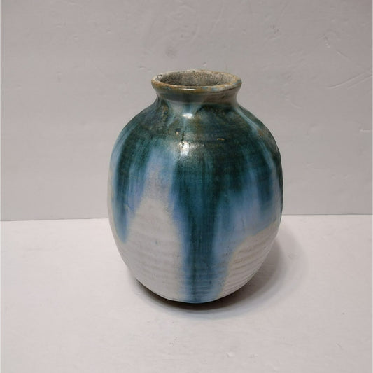 Richard Sanderson Toad Hall Pottery Vase, Hand Crafted Studio Artisan Signed Ceramics, Vintage 1980s, New Hampshire