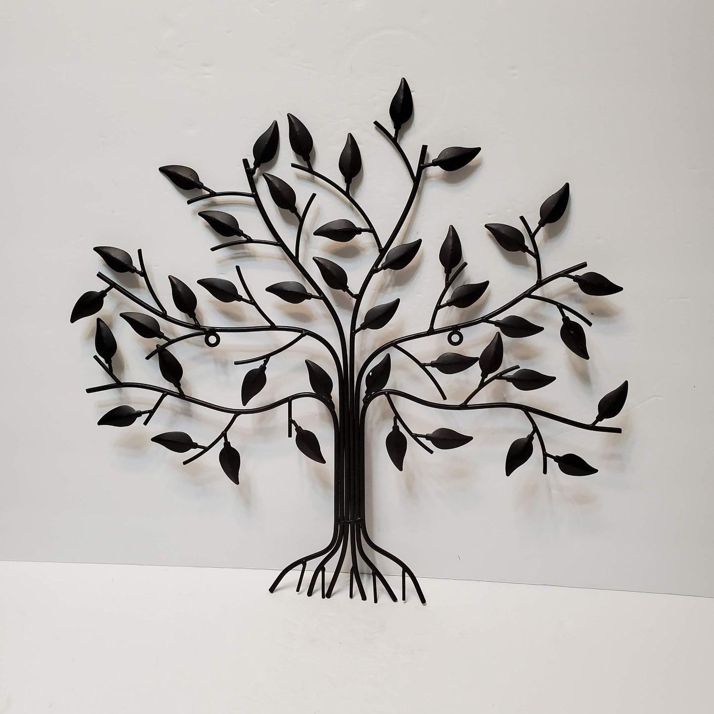 Rustic Metal Tree of Life Wall Sculpture, 18" Brown Black Hanging Art Boho Decor