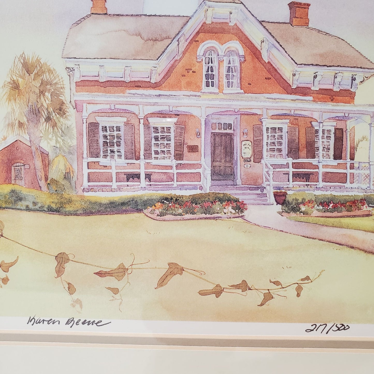 Limited Edition Karen Keene Lighthouse Print Framed Artwork 16x13 St Simons GA