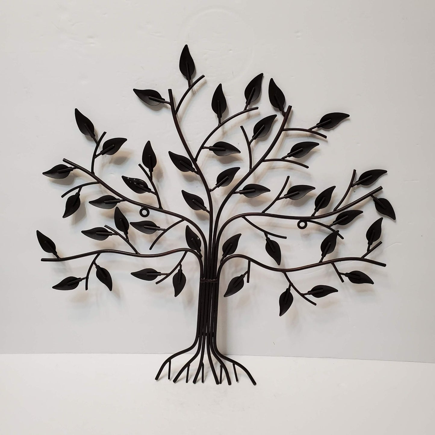 Rustic Metal Tree of Life Wall Sculpture, 18" Brown Black Hanging Art Boho Decor