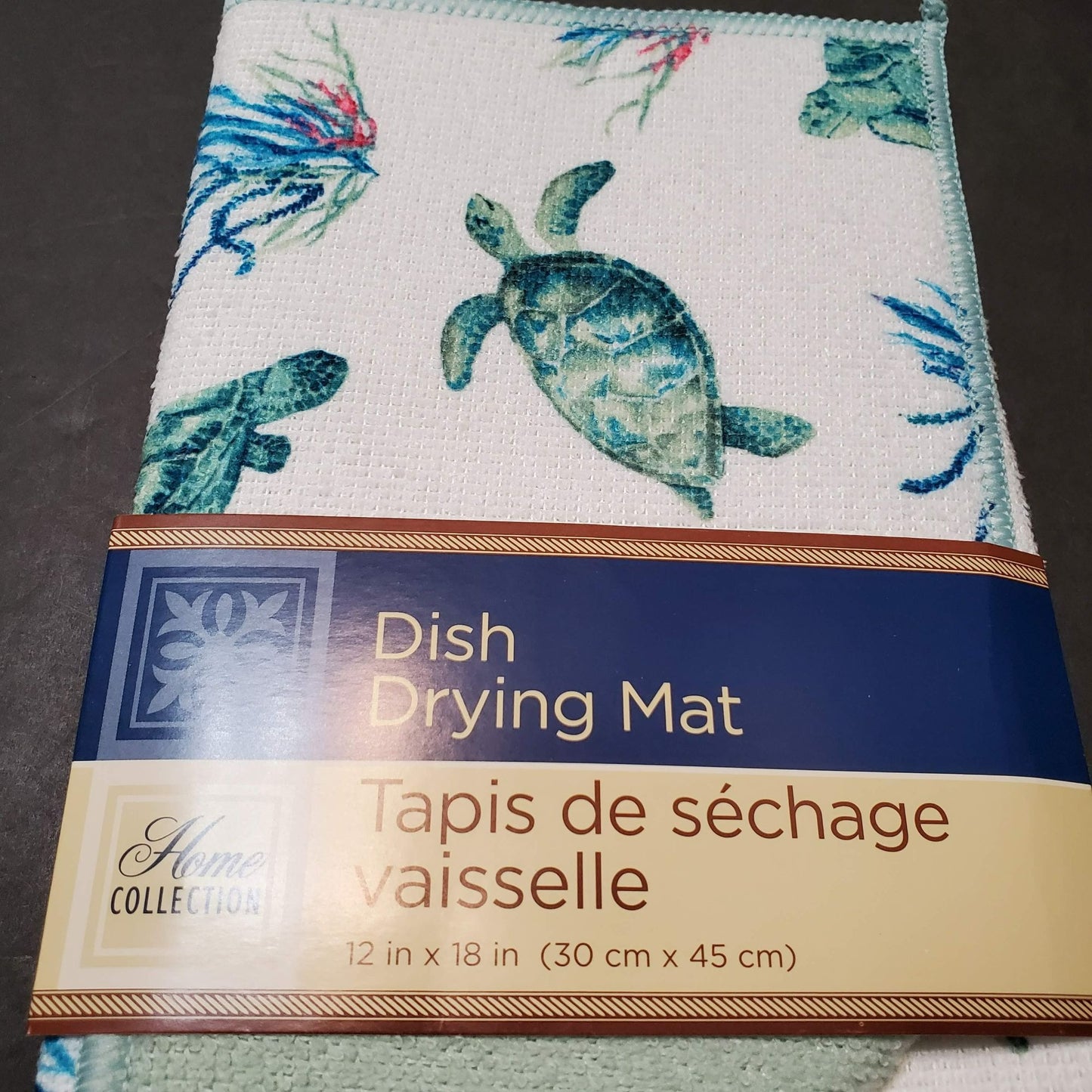 Sea Turtle Kitchen Set, 3-pc, Dish Towels Drying Mat, Coastal Beach Sea Decor