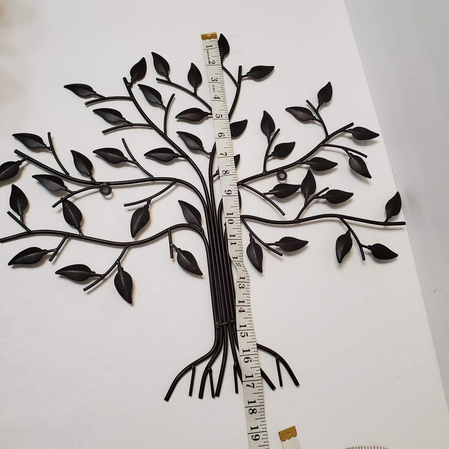 Rustic Metal Tree of Life Wall Sculpture, 18" Brown Black Hanging Art Boho Decor