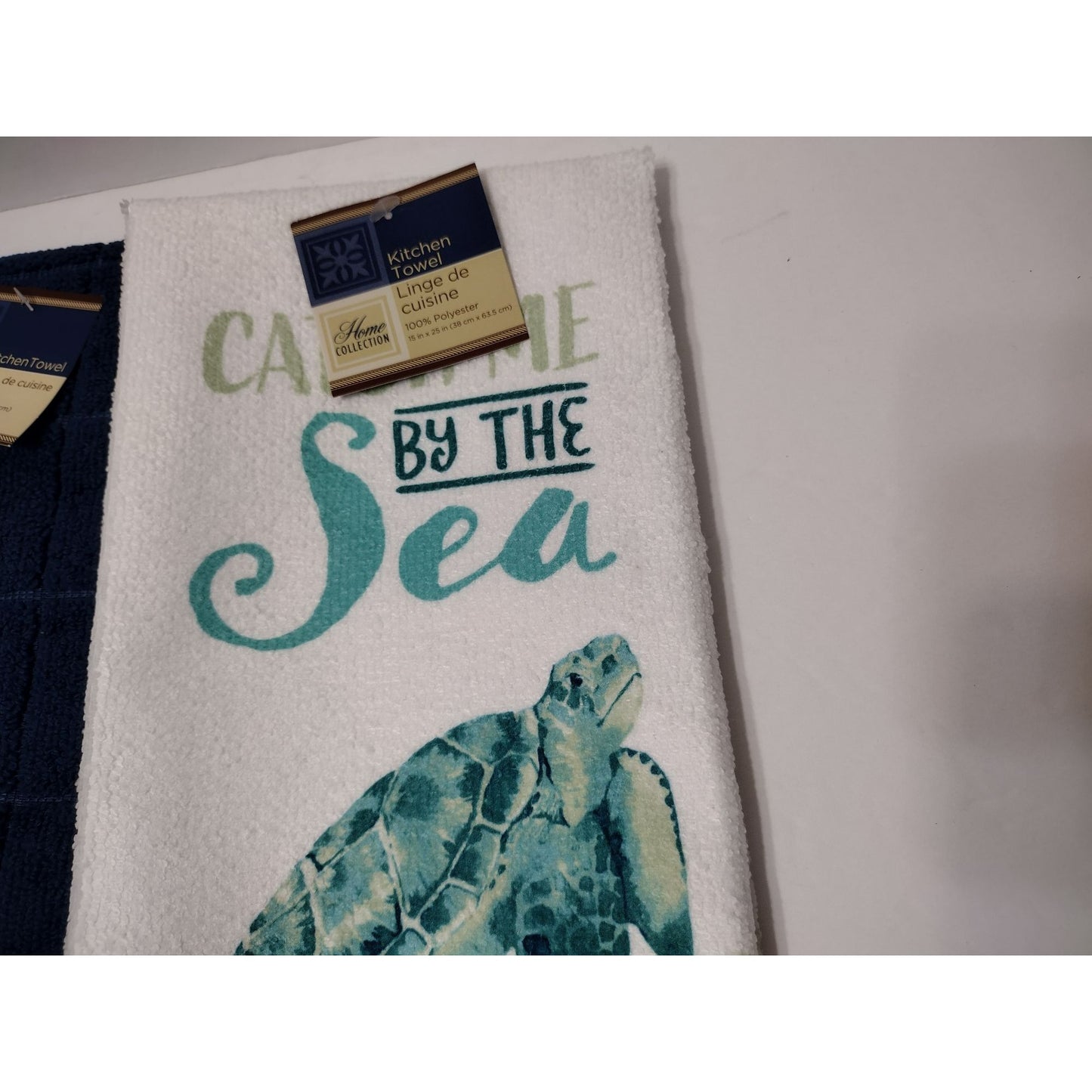 Sea Turtle Kitchen Set, 3-pc, Dish Towels Drying Mat, Coastal Beach Sea Decor