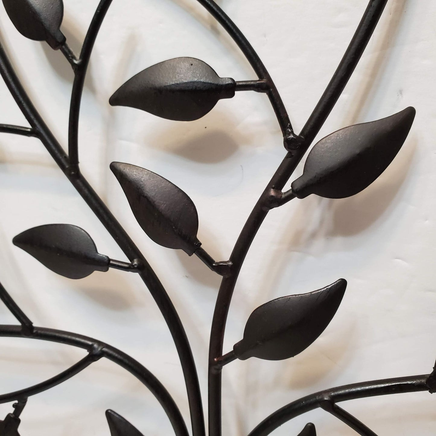 Rustic Metal Tree of Life Wall Sculpture, 18" Brown Black Hanging Art Boho Decor