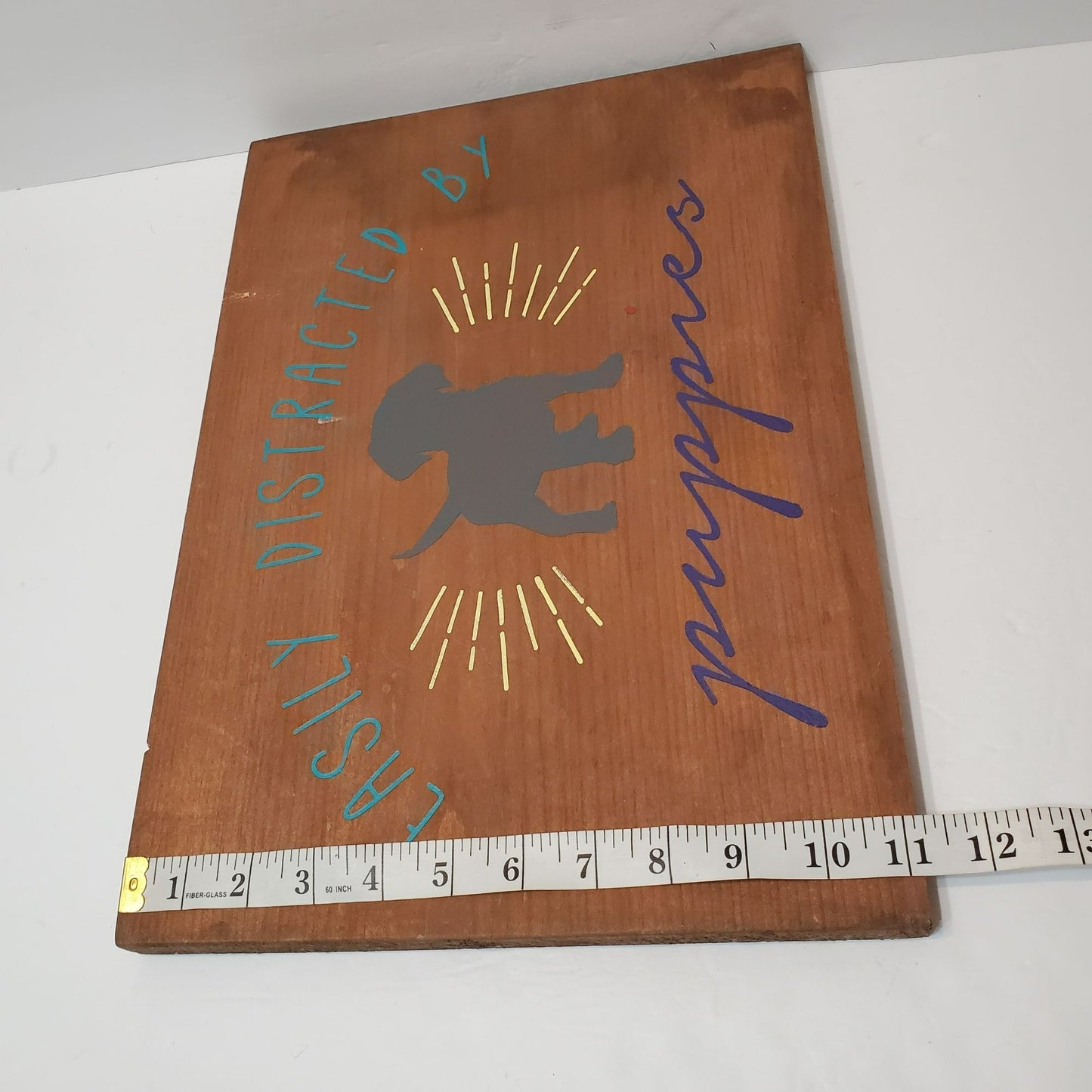 Rustic Wooden Wall Art Easily Distracted By Puppies Sign 16x11 Dog Lovers Decor