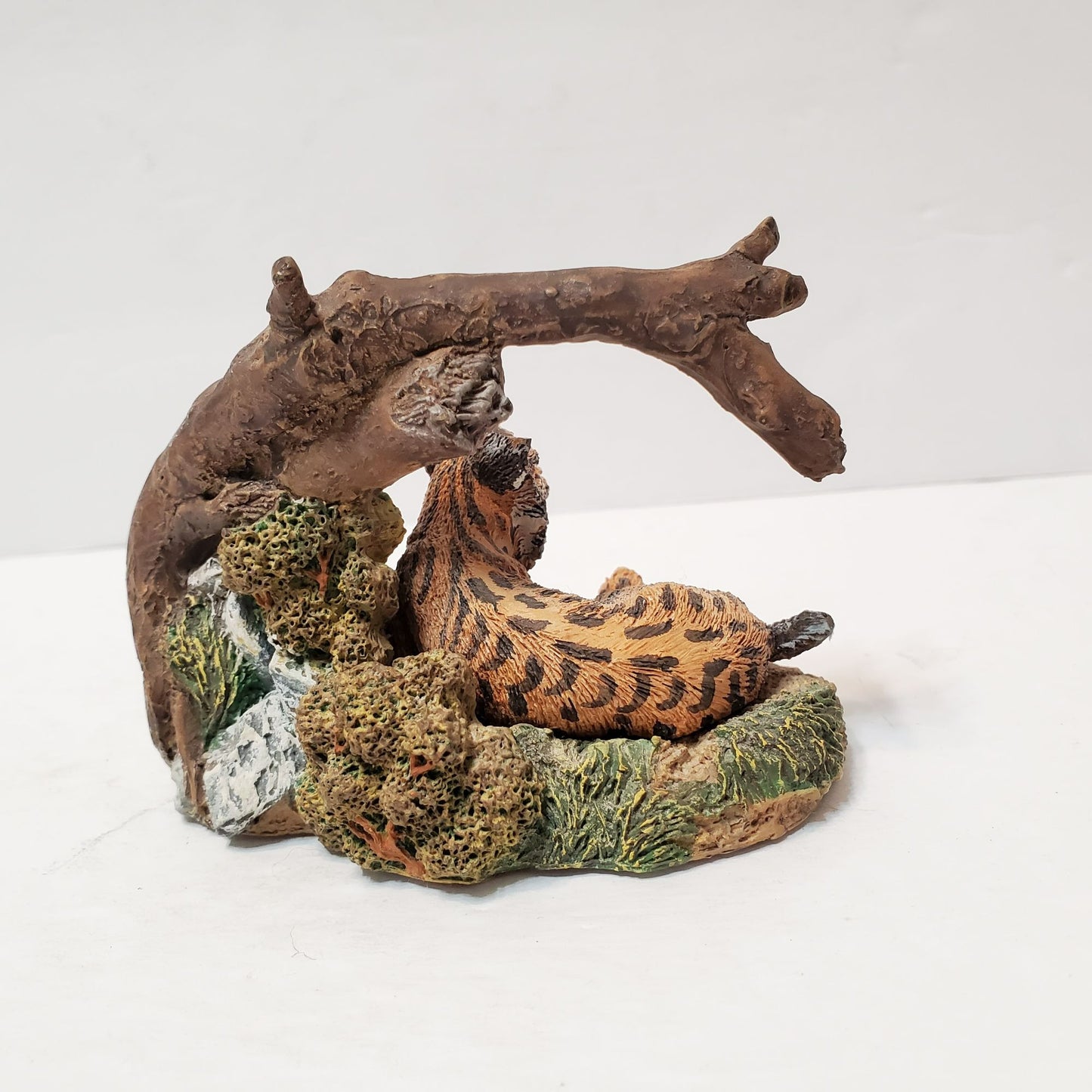 Franklin Mint 1987 Wildlife Preservation Trust Lynx Cat Sculpture Figurine Felis Lynx Pardina