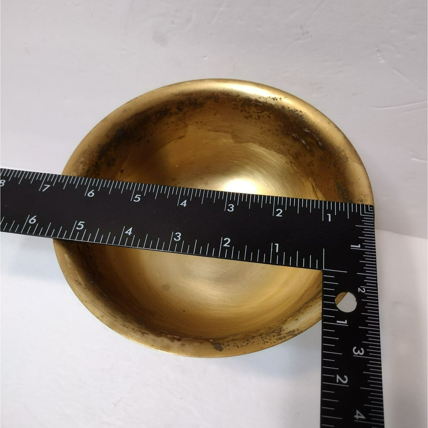 Vintage Brass Pedestal Bowl, Compote, Gold Tone Metal Footed Dish, Brass Planter