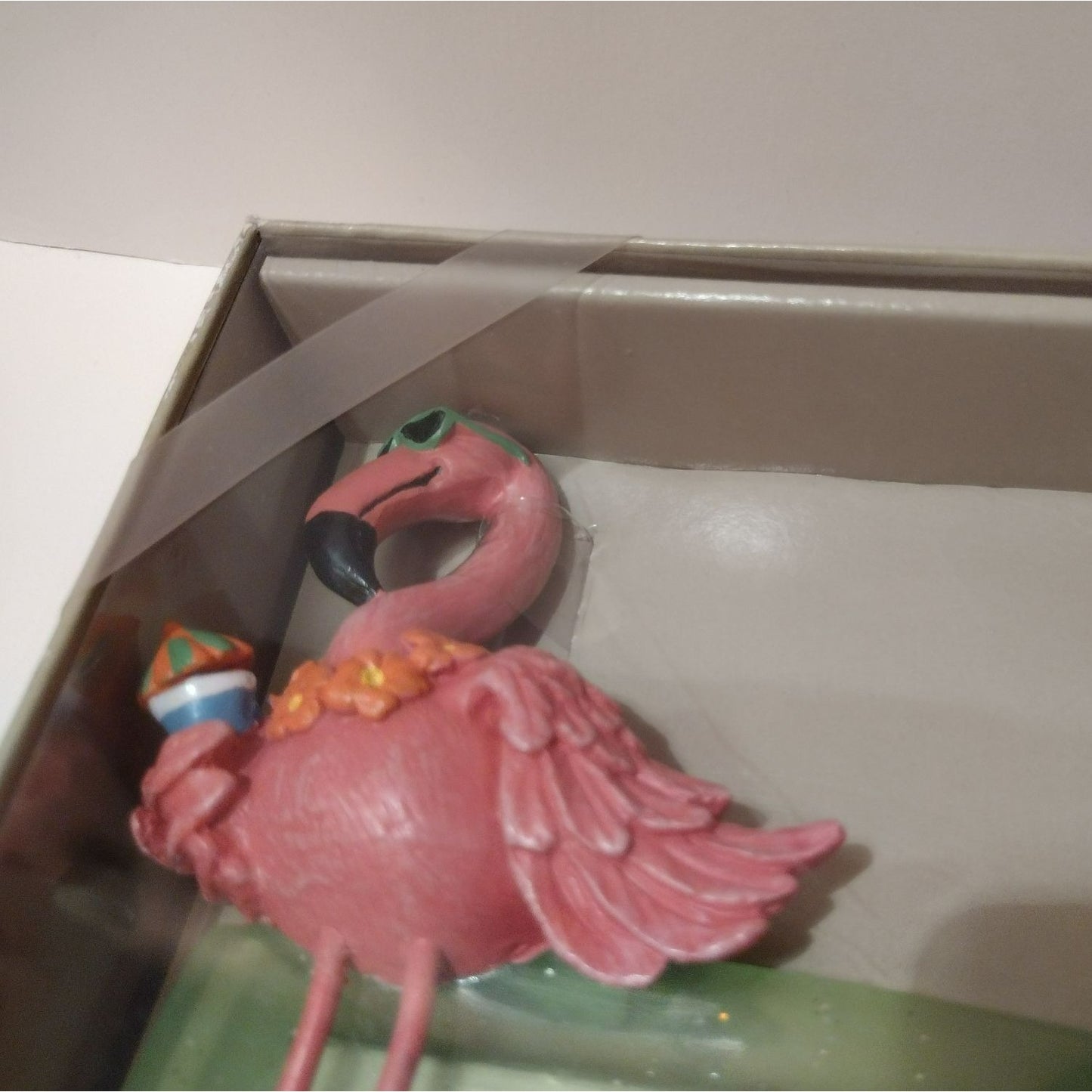 3D Flamingo Picture Frame, Sonoma, NEW in Box, Fits 3x3 Photo, Beachy Tropical