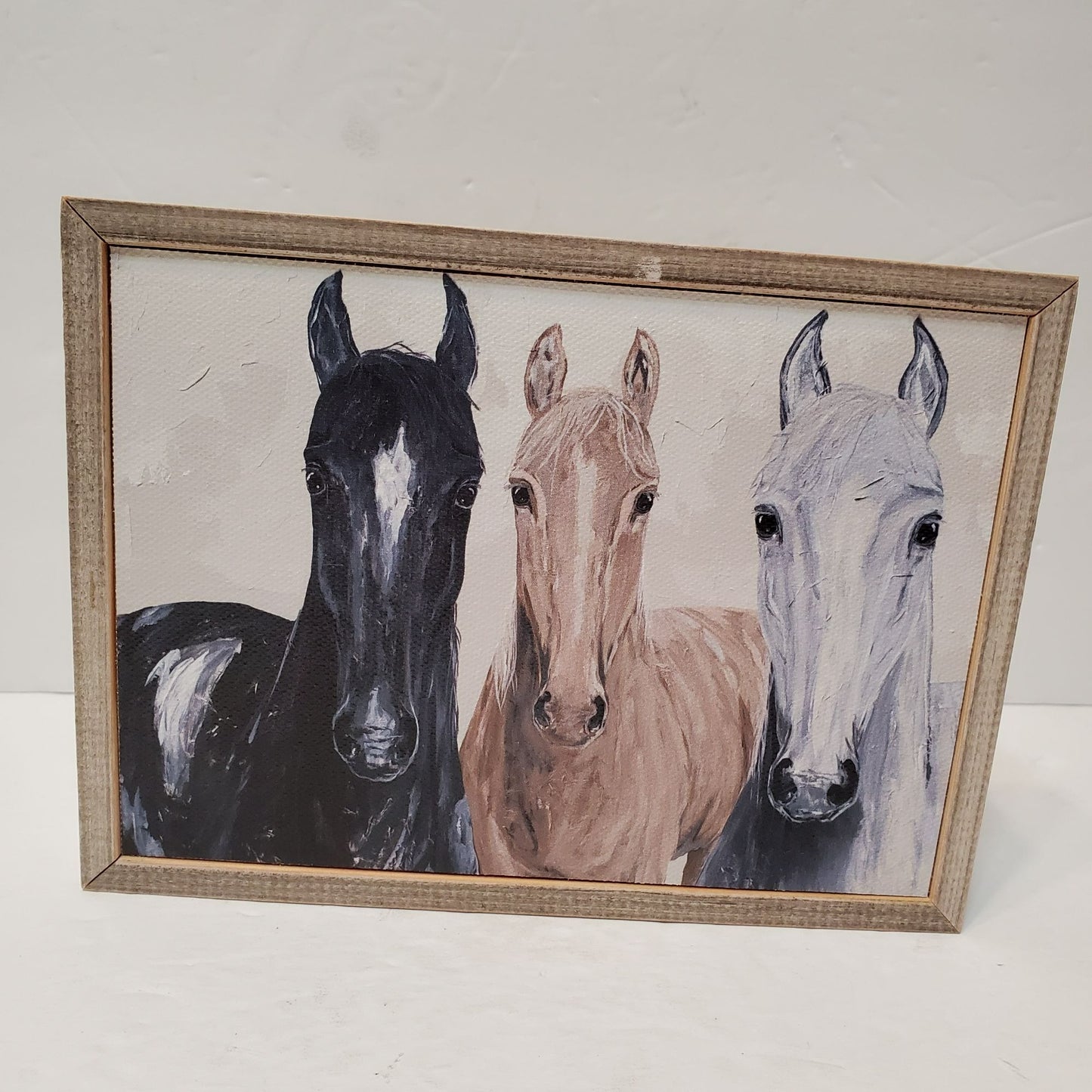 Peace of the Brave Canvas Wall Art by Mary-Catheryn Baker, Horse Art, 8x6 Rustic Framed Mini Print