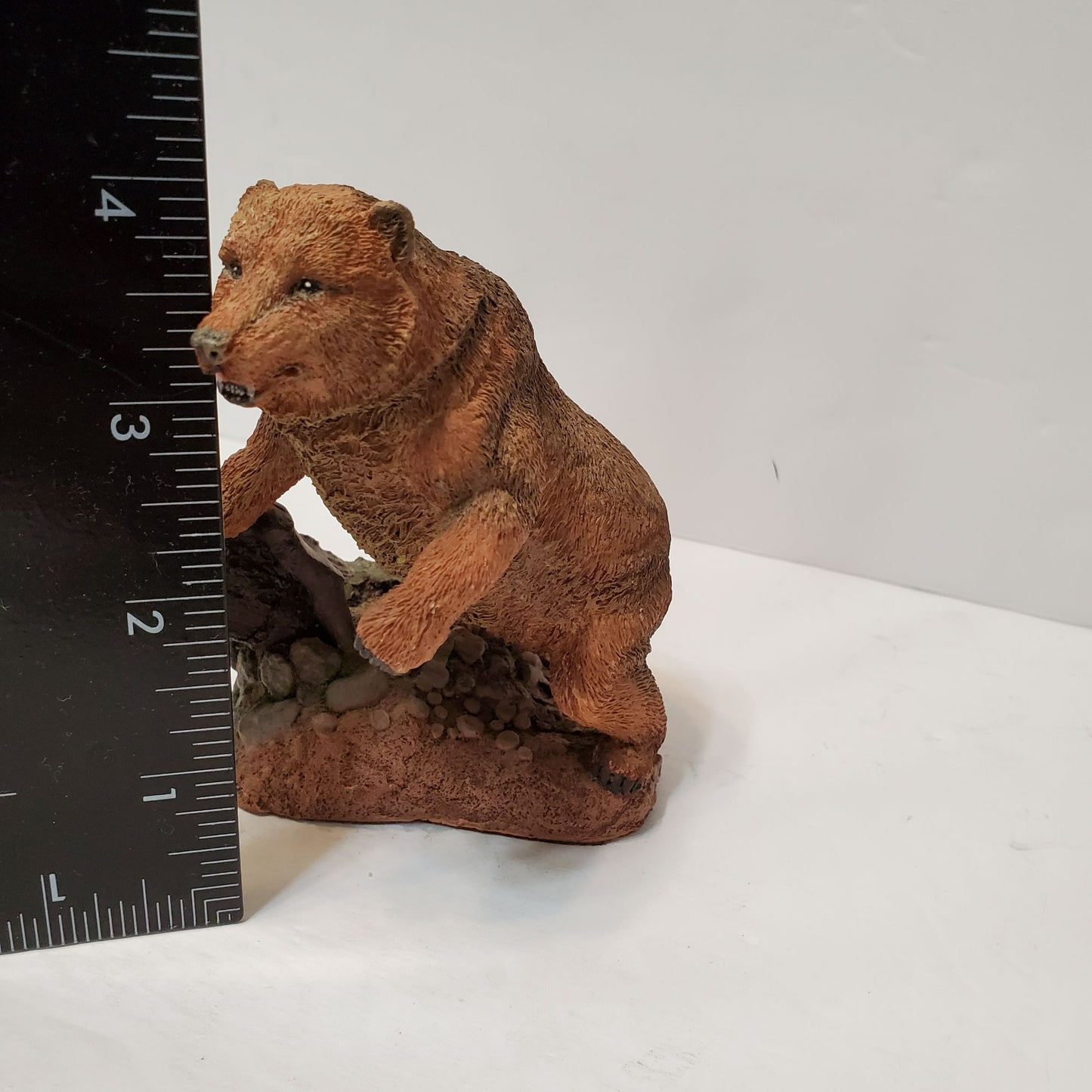 Franklin Mint 1987 Grizzly Bear Figurine Wildlife Preservation Sculpture Ursus Arctos Horribilis 4 Inches