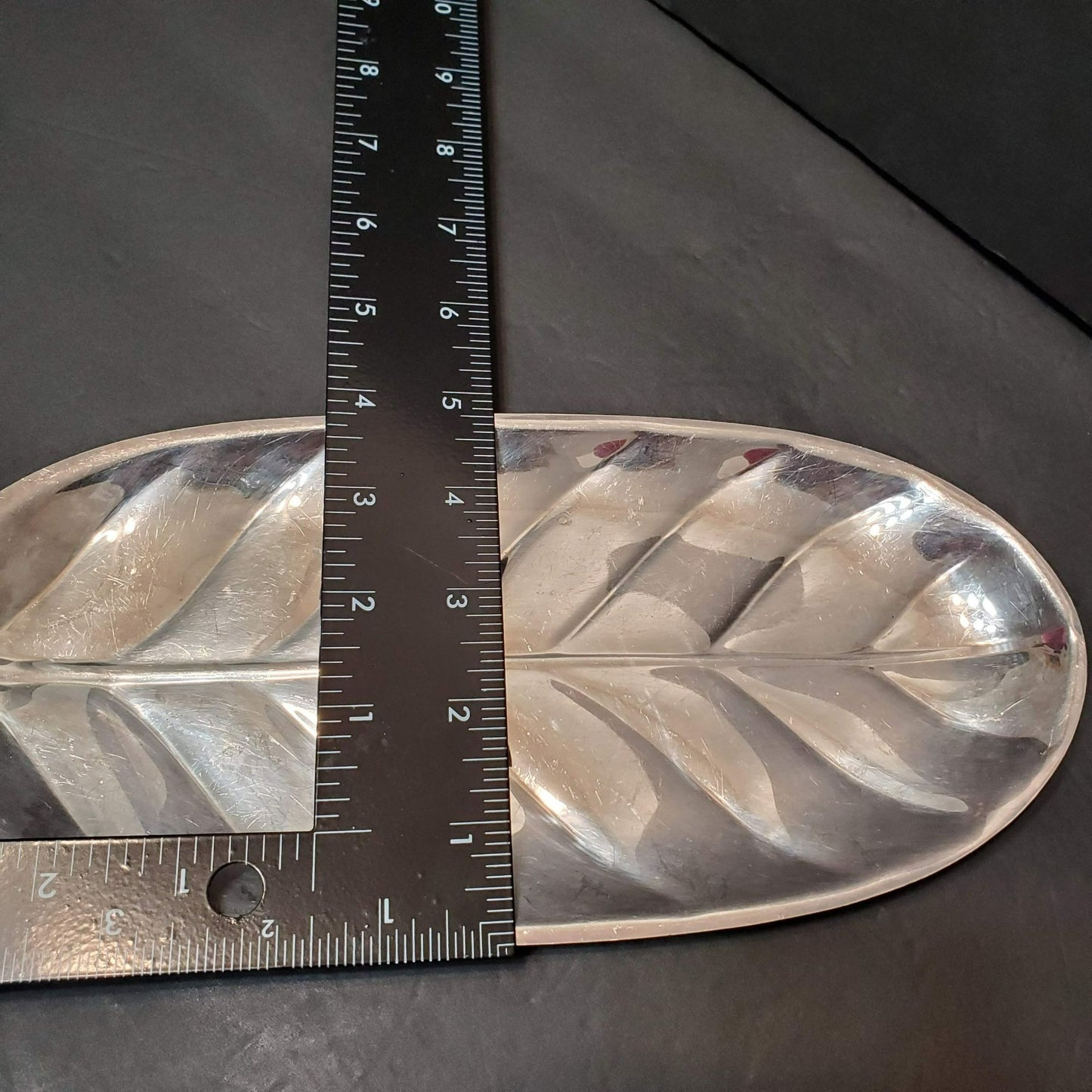 Vintage Banana Leaf Dish, 11", International Silver 8193 Silverplate Tray Plate