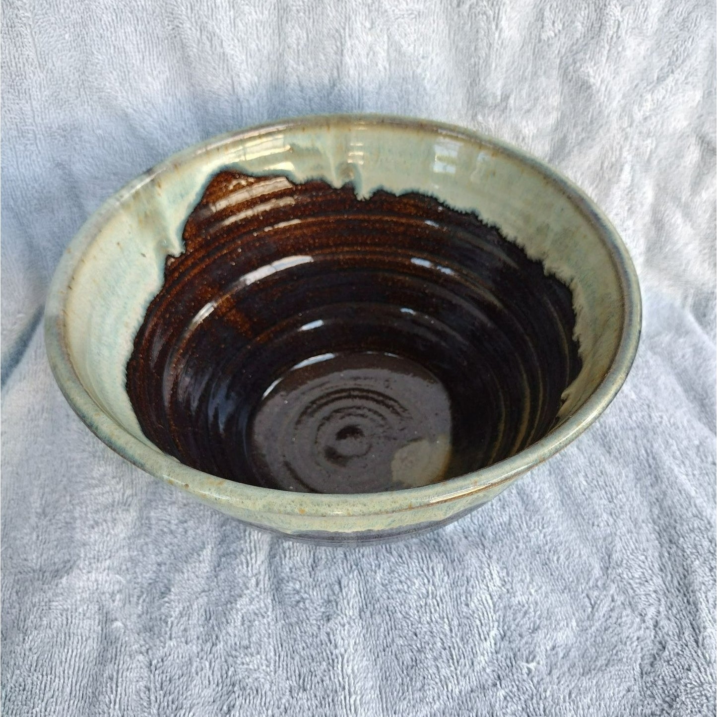 Dina Wilde-Ramsing Pottery, Large Studio Ceramic Bowl, Hand Crafted Signed 1980s