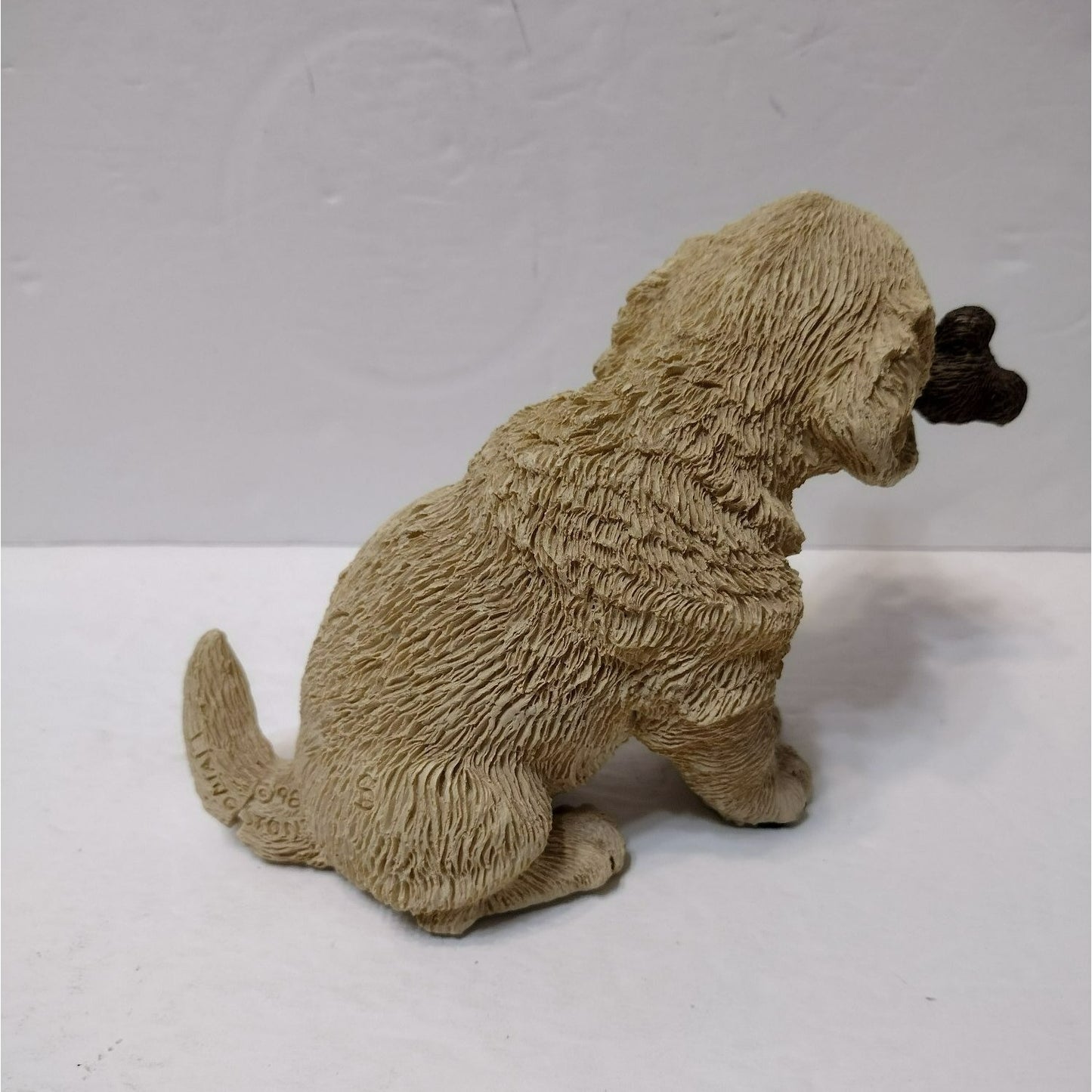 Living Stone Realistic Golden Retriever Dog Figurine, Puppy & Teddy Bear Vintage 1998 Dog Statue