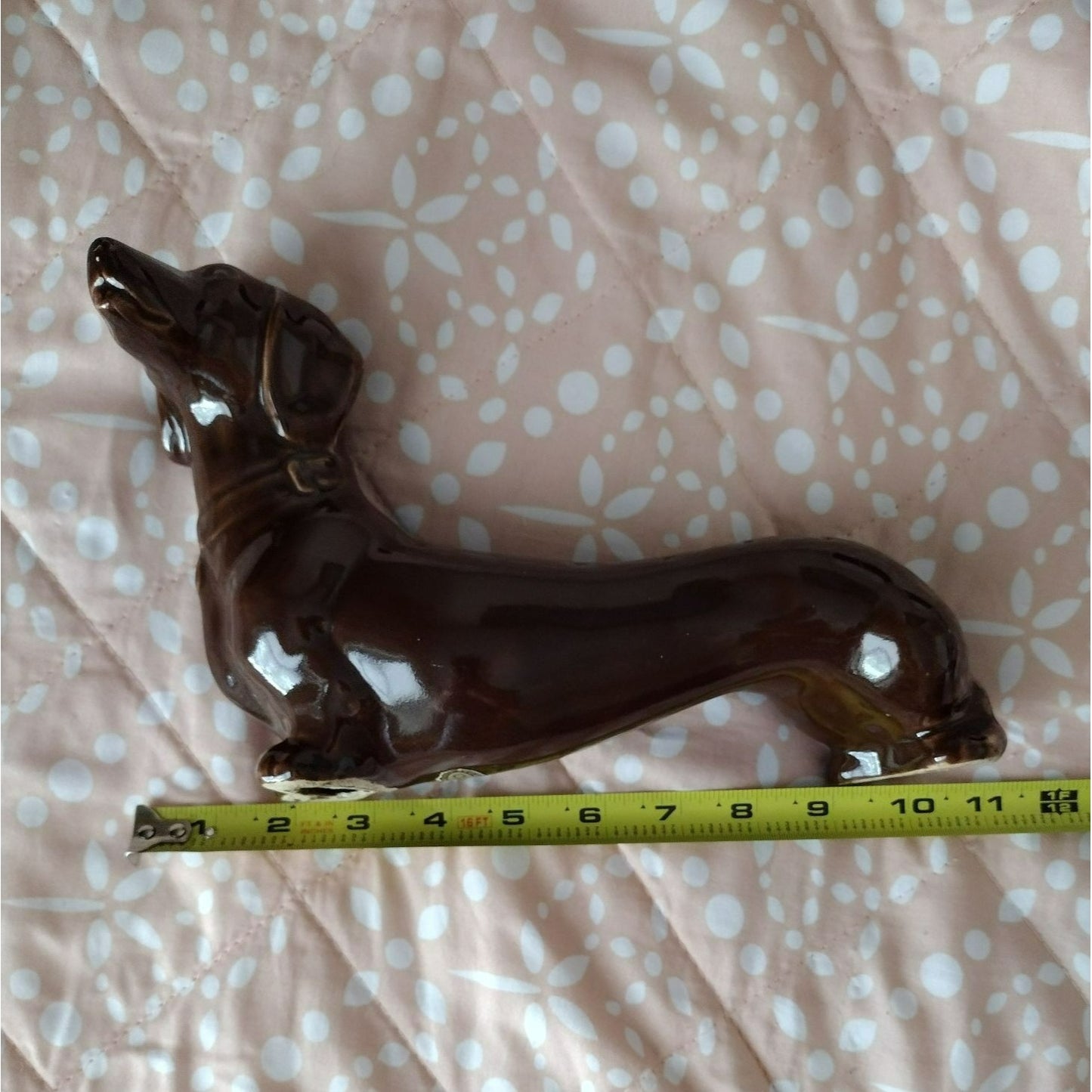 ABCO Handpainted Hors D'Oeuvres Dachshund Server, Alexander Backer Vintage Dog Appetizer Stand, Toothpick Holder