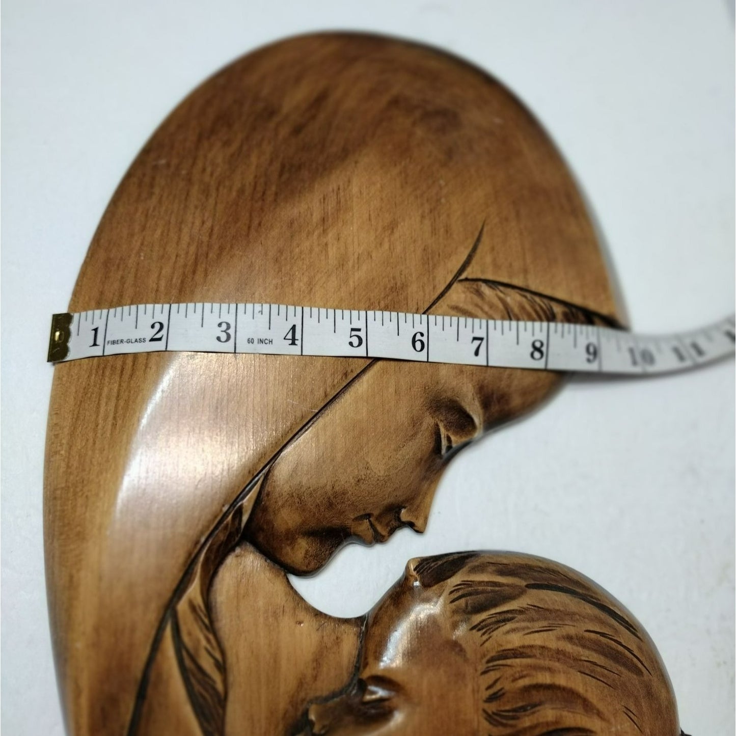 Wood Carving of Mother and Child, Artist Signed, Albert Nadeau, Vintage Handmade Canada