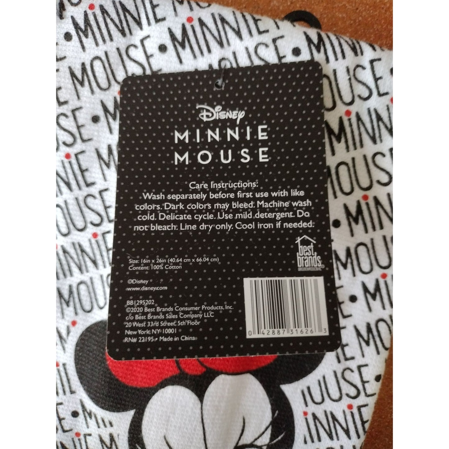 Disney Minnie Mouse Kitchen Towels, Hand Towel Set of 2, Tea Dish Cloth Sets NEW