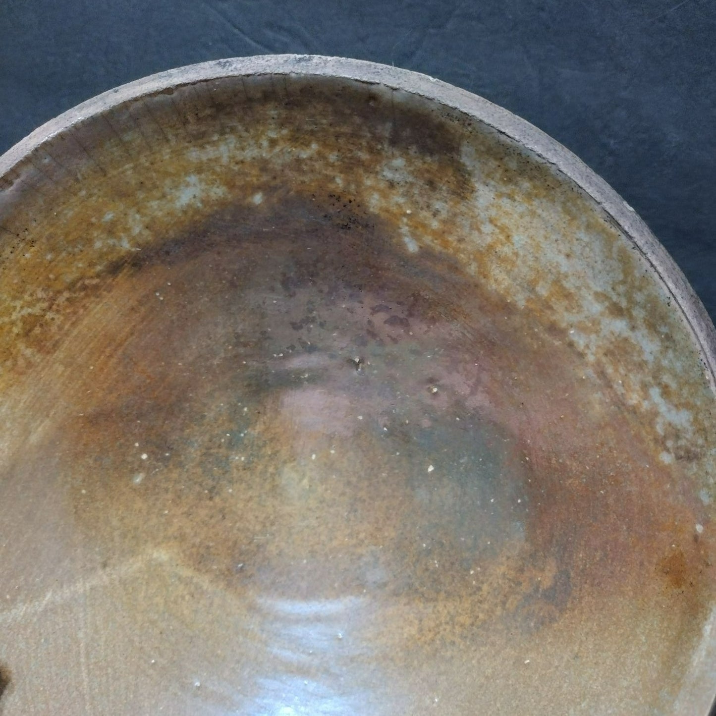 Large Raku Pottery Bowl, Signed, Copper Glaze, Art Pottery, Studio Ceramics