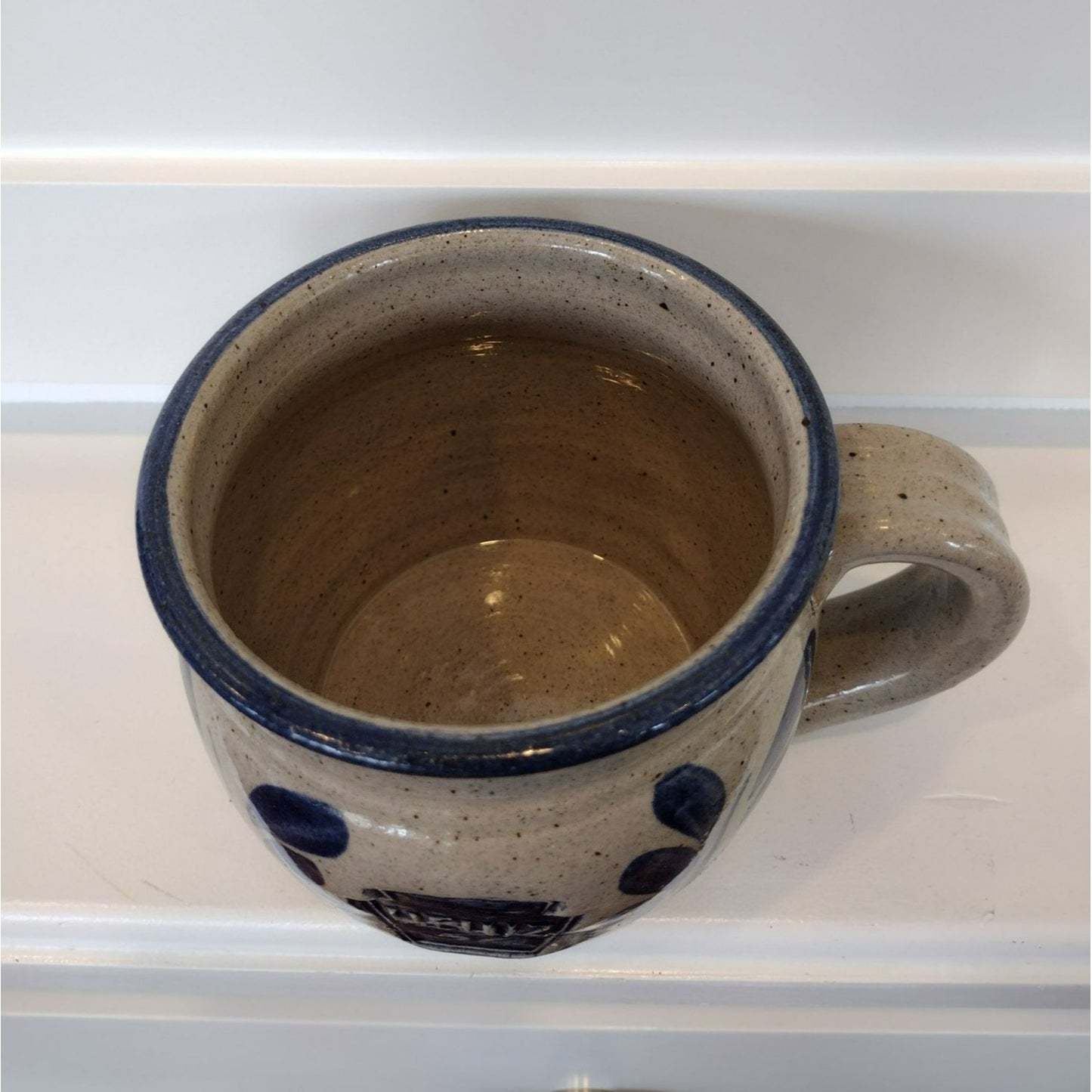 Heinz 57 Studio Pottery Mug, Hand Thrown Stoneware Soup Cup, Signed Dated 1995